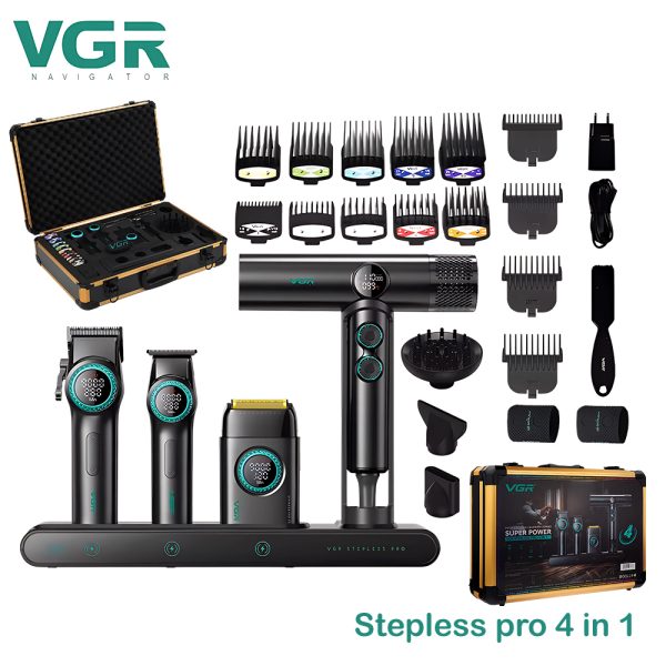 VGR Stepless Pro 4-in-1 Grooming Station